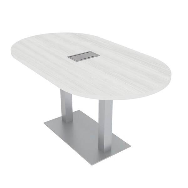 Skutchi Designs 33.5 in W, 69.5 in L, 29 in H, Engineered Wood Top, White HAR-RAC-34X70-DOU-ELEC-WHCYPRESS - main